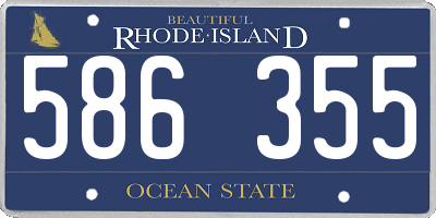 RI license plate 586355