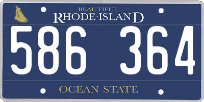 RI license plate 586364