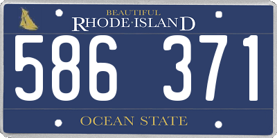 RI license plate 586371