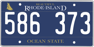 RI license plate 586373