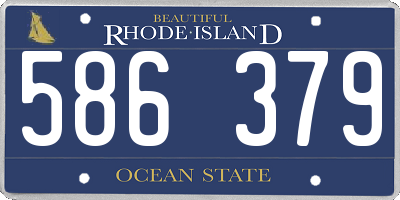 RI license plate 586379
