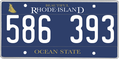 RI license plate 586393
