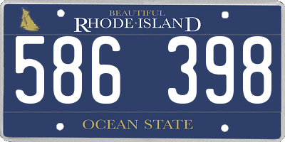 RI license plate 586398