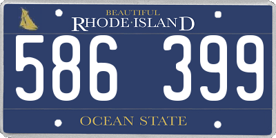 RI license plate 586399