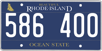 RI license plate 586400