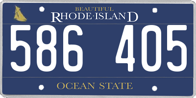 RI license plate 586405