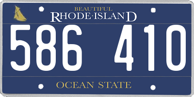RI license plate 586410