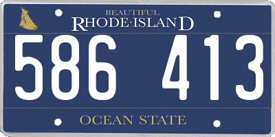 RI license plate 586413