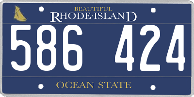 RI license plate 586424