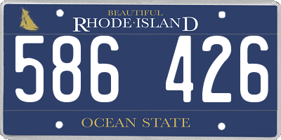 RI license plate 586426