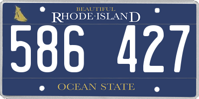 RI license plate 586427