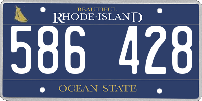 RI license plate 586428