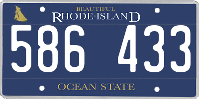 RI license plate 586433
