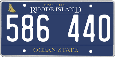 RI license plate 586440