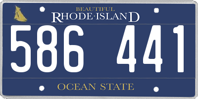 RI license plate 586441