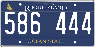RI license plate 586444