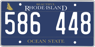 RI license plate 586448