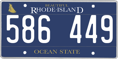 RI license plate 586449