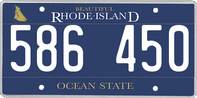 RI license plate 586450