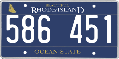RI license plate 586451