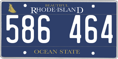 RI license plate 586464