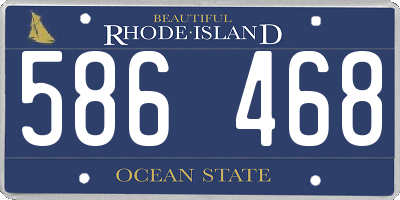 RI license plate 586468