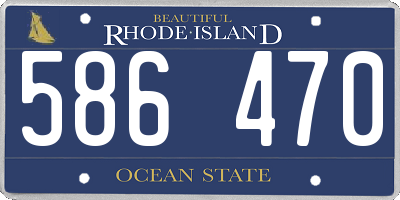 RI license plate 586470
