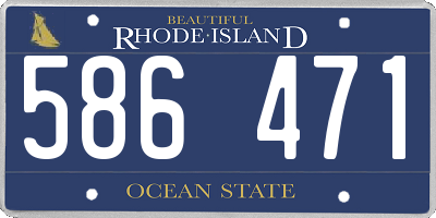 RI license plate 586471