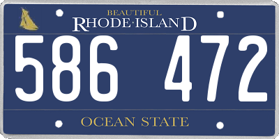 RI license plate 586472