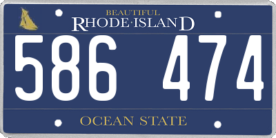 RI license plate 586474