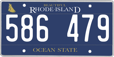 RI license plate 586479