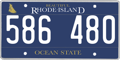 RI license plate 586480