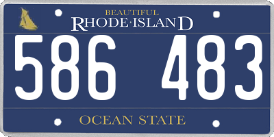 RI license plate 586483
