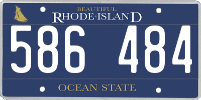RI license plate 586484