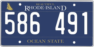 RI license plate 586491