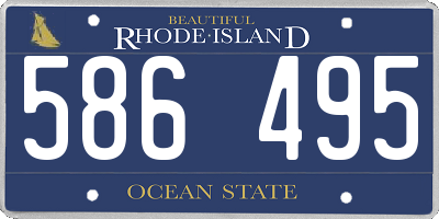 RI license plate 586495