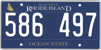RI license plate 586497