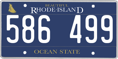 RI license plate 586499