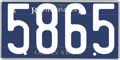 RI license plate 5865
