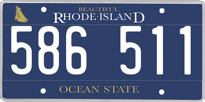 RI license plate 586511