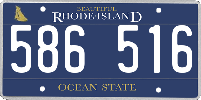 RI license plate 586516