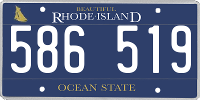 RI license plate 586519