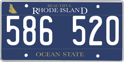 RI license plate 586520