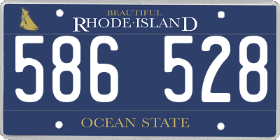RI license plate 586528