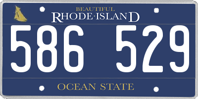 RI license plate 586529
