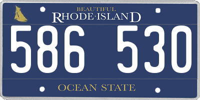 RI license plate 586530