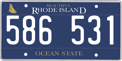 RI license plate 586531