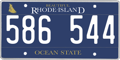 RI license plate 586544