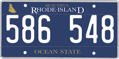 RI license plate 586548