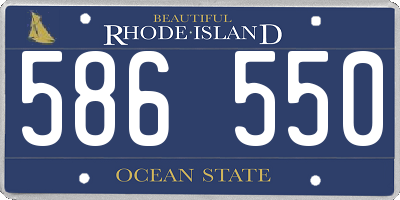 RI license plate 586550